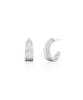 Dawnf 02H01M Polished Silver Hoop Earrings