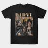 Asian Size Men Black Print T-shirt Daryl Dixon Vintage No-Cut Heat Transfer Print Cotton Tshirt