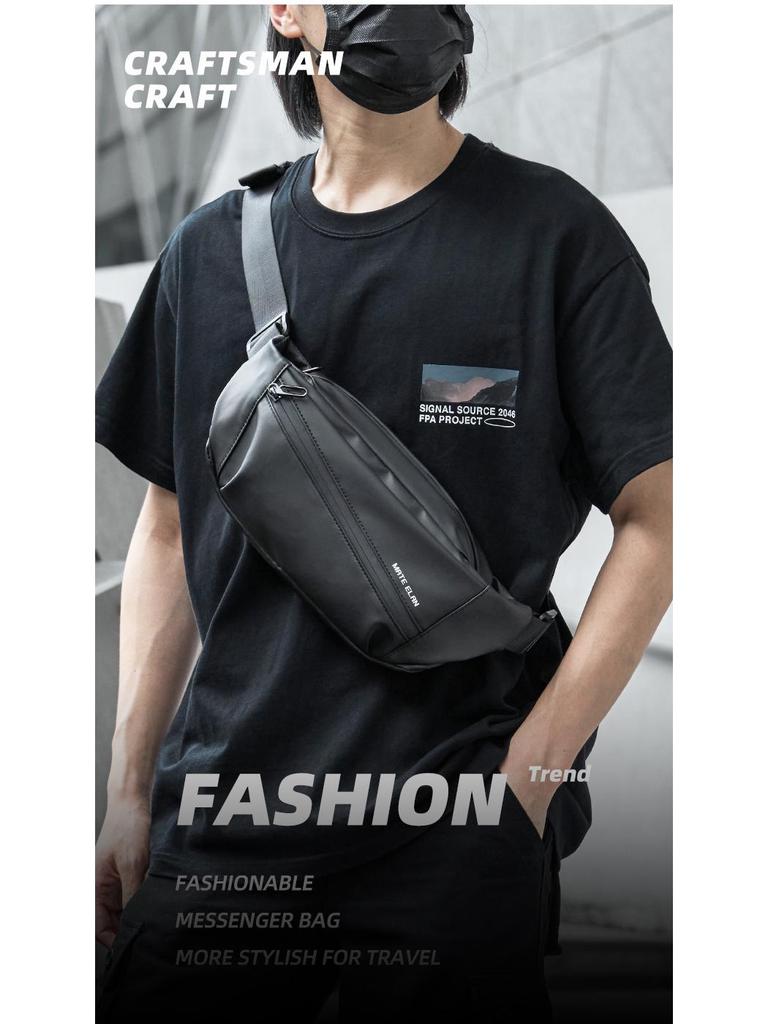 Riñonera de Pecho para Hombre - Mochila Multifuncional Cruzada/de Hombro y Bolso Mensajero