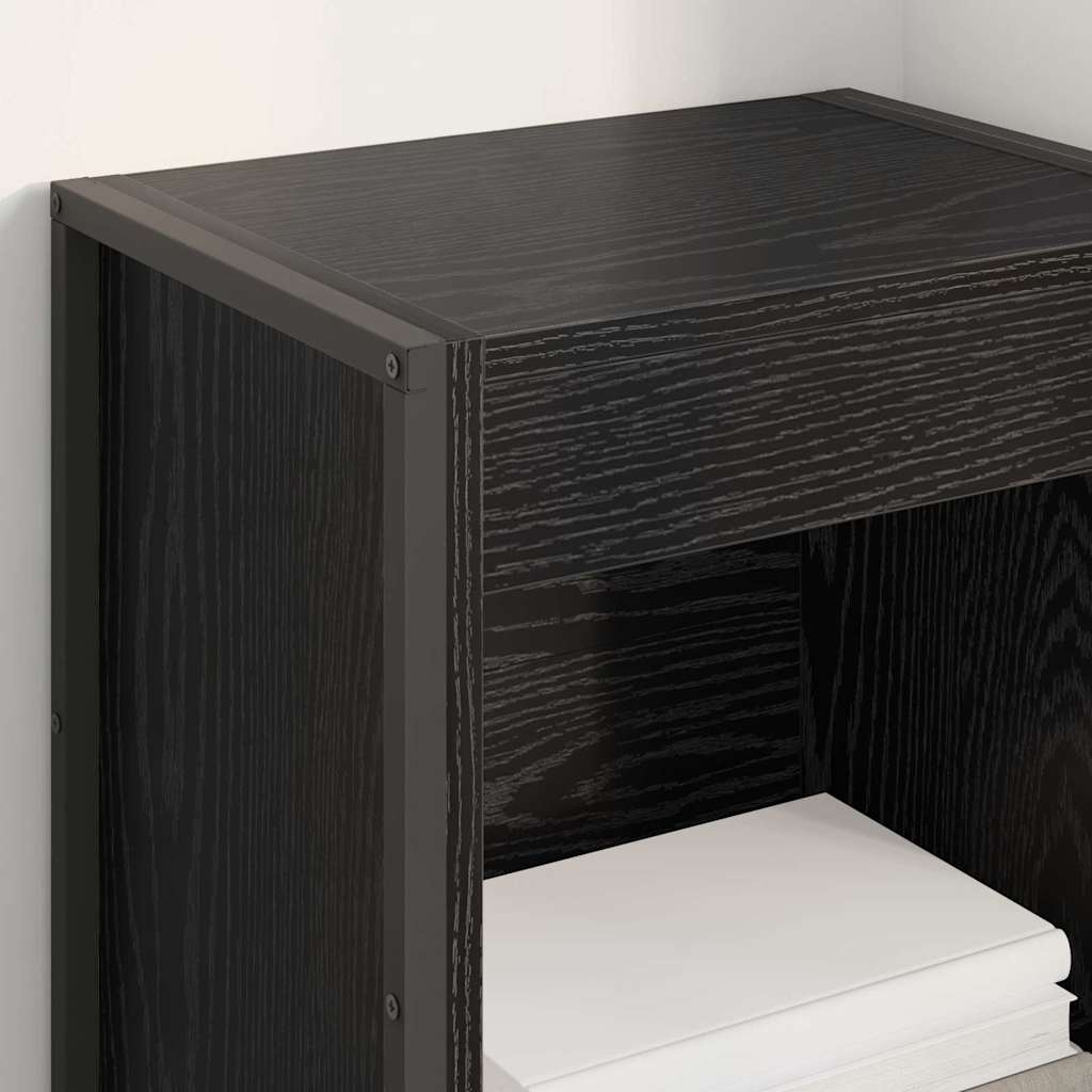 Bookshelf Black Oak Effect 40 X 30 X 189.5 Cm
