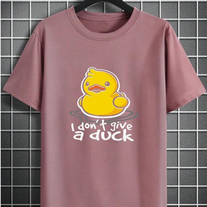 New Summer Men's Fashion T-shirt Lucky Duck Printed Men's T-shirt Top