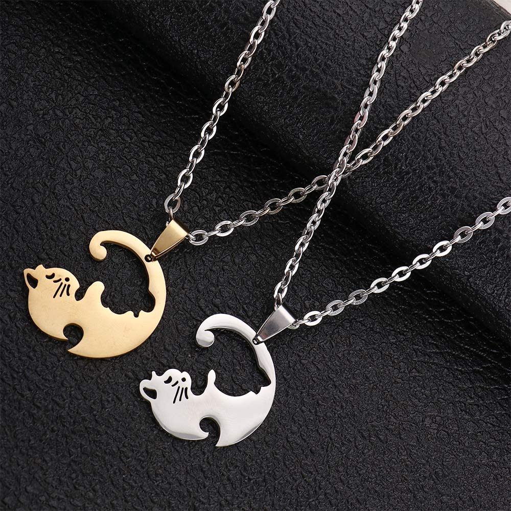 

Fashion Jewelry Couple Necklace Korean Style Necklace Stitching Necklace Female Clavicle Chain E