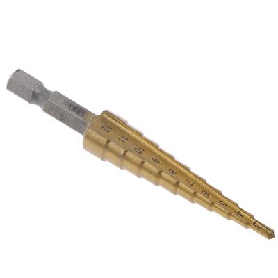 3-12Mm Coated Stepped Drill Bits Hex Handle Drill Bit Metal Drilling Power Tool