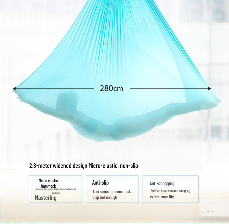 Elastic Gravity Aerial Yoga Hammock with Hanging Rope Sling