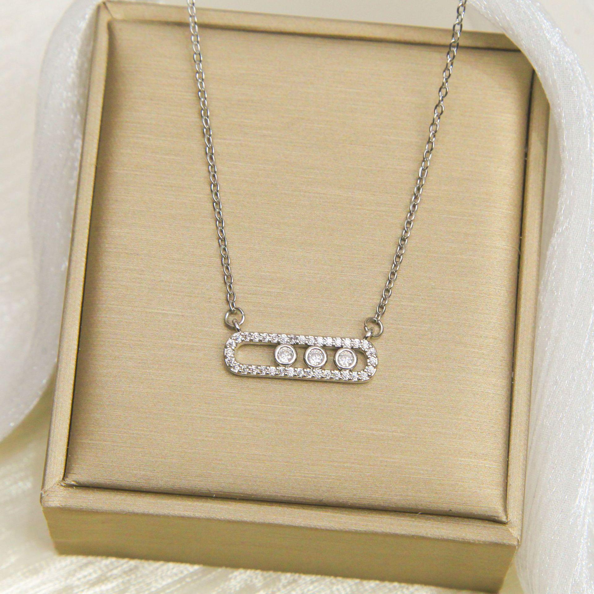 

Женское ожерелье «Месси» с бриллиантами с 18-каратным золотым покрытием – европейская и американская модная брошь-украшение