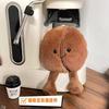 Simulated Coffee Bean Plushies Keychain Soft Doll Brown Coffee Food With Foot Plush Pendant Toys Home Decor Xmas Gifts Girl