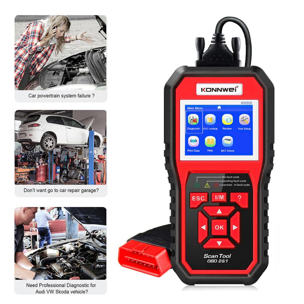 KONNWEI KW850 OBDII Scanner Auto Code Reader Diagnostic Check Engine Light Scan Tool for OBDII Cars