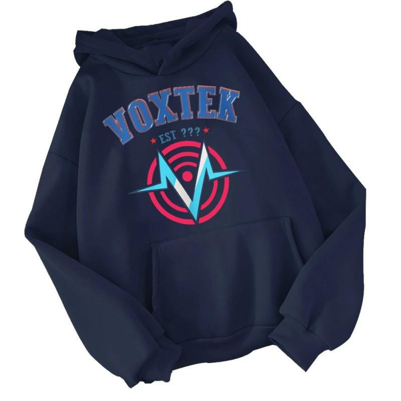 European Size Retro Hazbin Hotel VOX Signal Logo Hoodie for Men