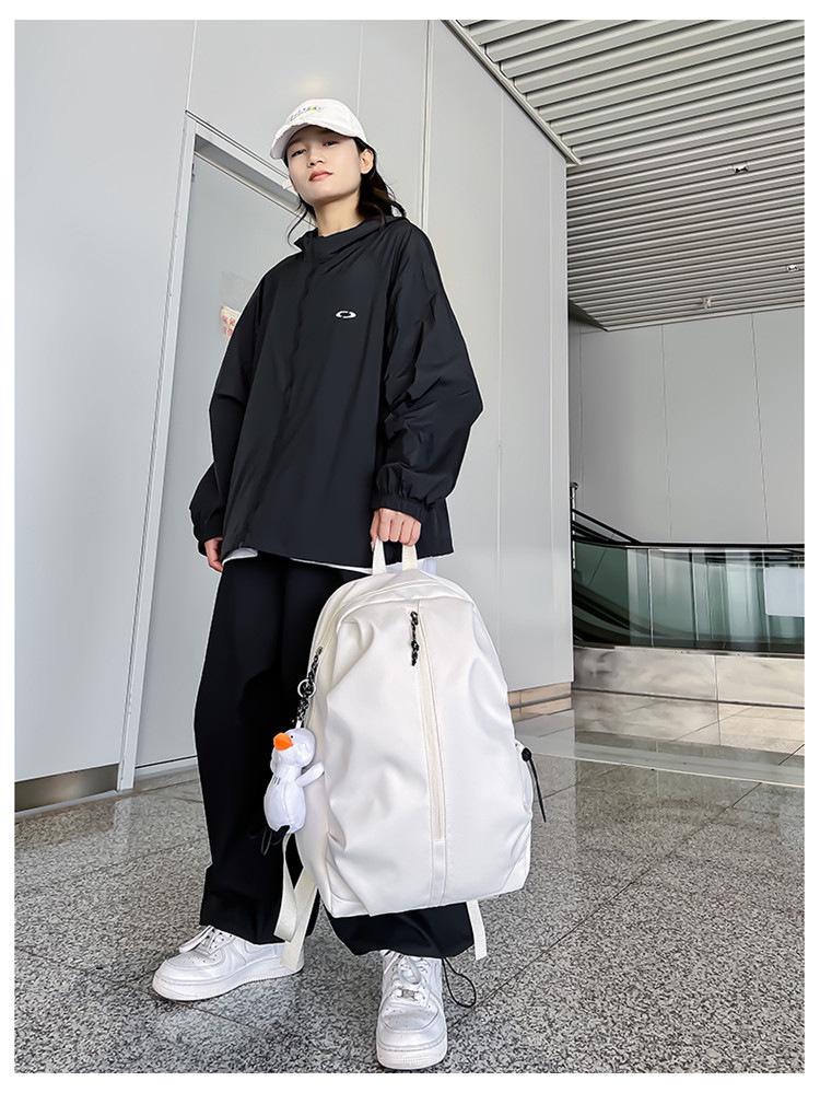 Unisex High-Capacity Solid Color Travel & School Backpack