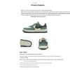 Nike נעלי סניקרס לילדים Force 1 LV8 3 EasyOn PS חבילת שרבוטים למחברת - ירוק וינטג' קוקוס-חלב דו-חוף גומי-חום כהה HJ4293-100
