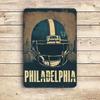 Vintage Philadelphia Football Aluminum Sign,Waterproof and Dustproof. Ideal Wall Art for Garage, A Perfect Gift for Devoted Fans