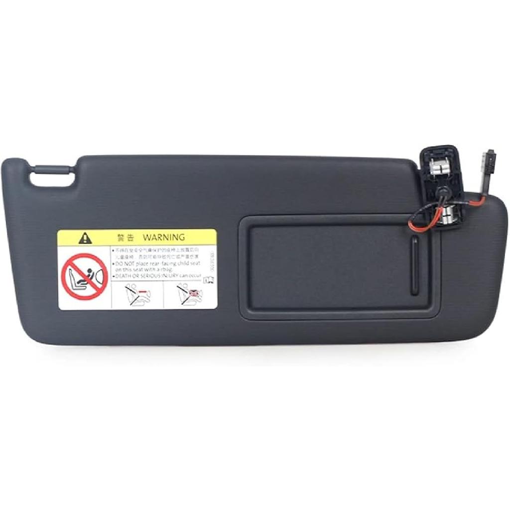 RQHEQLJV Black Sun Visor Compatible for VW Golf 7 MK7 GTI Superb3 Car Front SunVisor Panel with Makeup Mirror Black Sunshade(1pc Black Left)