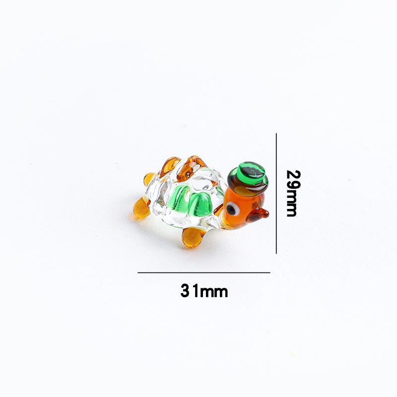 

Creative Cartoon New Small Turtle Miniature Handicraft Glass Miniature Ornaments Home Tabletop Fairy Garden Car Decoration 2026