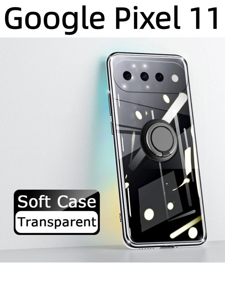 For Google Pixel 11 / Pro / Pro XL case Ring Holder Phone Case Ultra Thin Transparent Car Navigation Silicone Clear Cases
