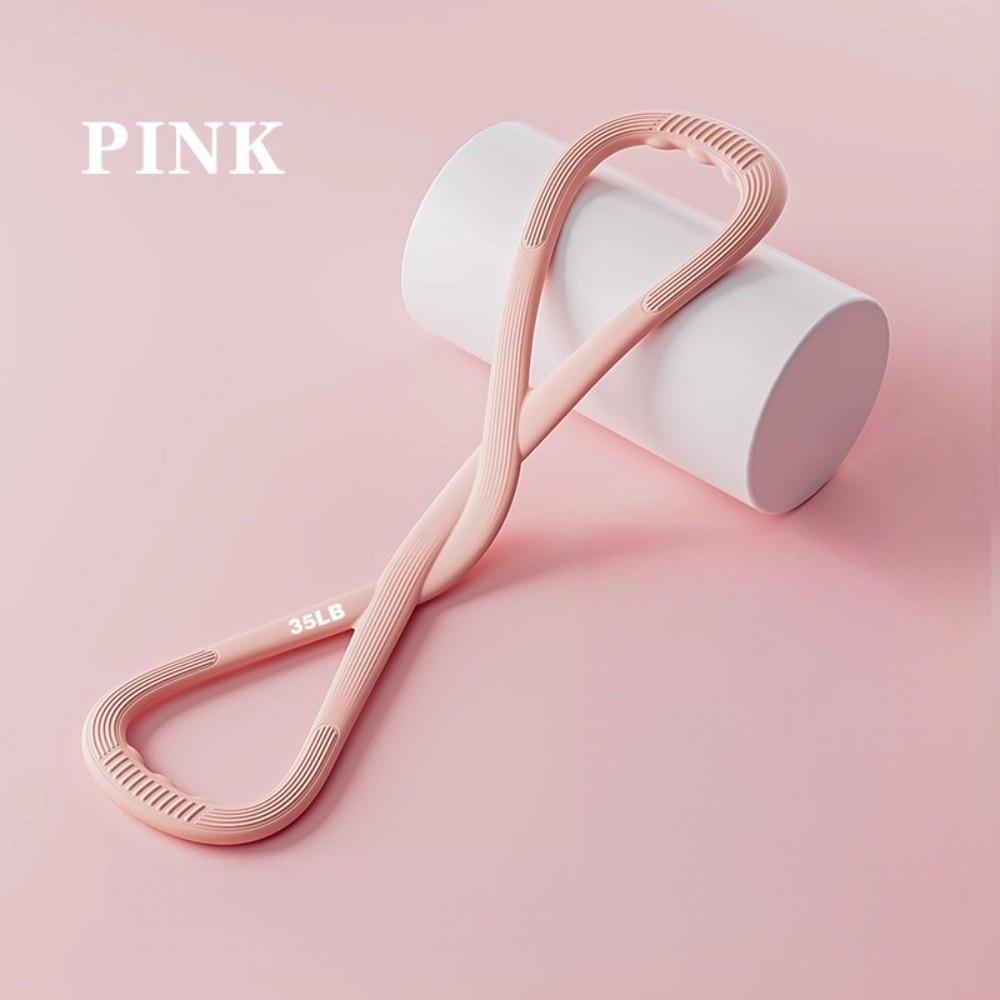

Soft Silicone Resistance Bands 25/35 LB Exercise Elastic Pull Bands Exercise Bands Home Fitness Pink 35LB