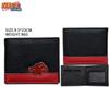 Naruto Leather Wallet Pain Akatsuki Red Cloud Metal Logo Coin Purse Card Holder ID Banknote Storage Cool Anime Gift for Fans