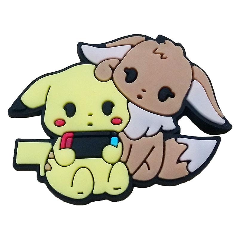 Pikachu PVC Shoe Charms - Soft Rubber Decorative Buckles for Crocs