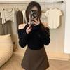 Sweet and Spicy Off-the-shoulder Neck Long-sleeved Knitted Sweater Autumn 2025 New Women's Unique High-end Popular Sweater