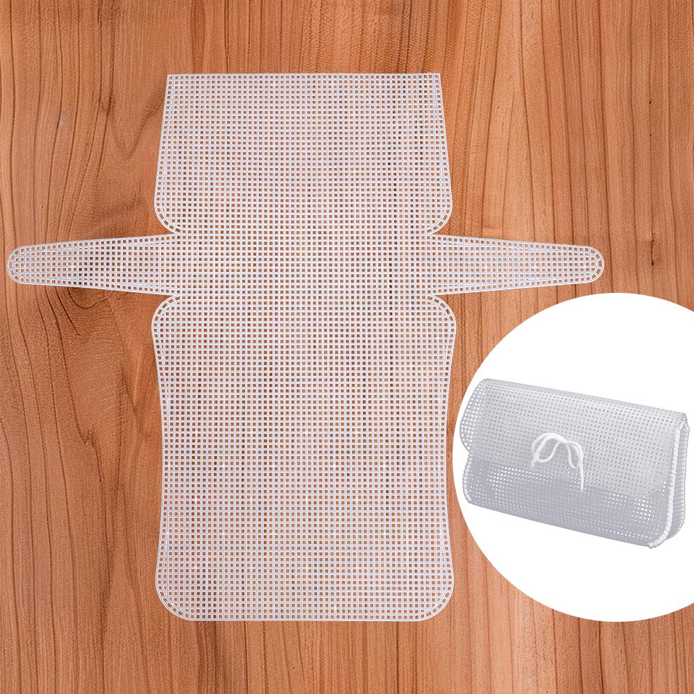 1set DIY white plastic mesh sheet template, DIY mesh shaping material stencil, hand weaving crochet yarn bag stencil mold set
