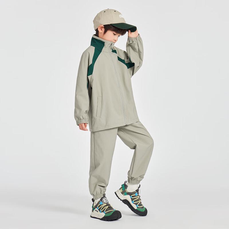 Boys' Color-block Raglan Outdoor Sports Tracksuit