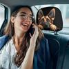 Hütehund und Border Collie Aufdruck Auto Sitz Kopfstützenbezüge - Modelle, Einfach zu Installieren und zu Entfernen, Leicht zu Reinigen,
