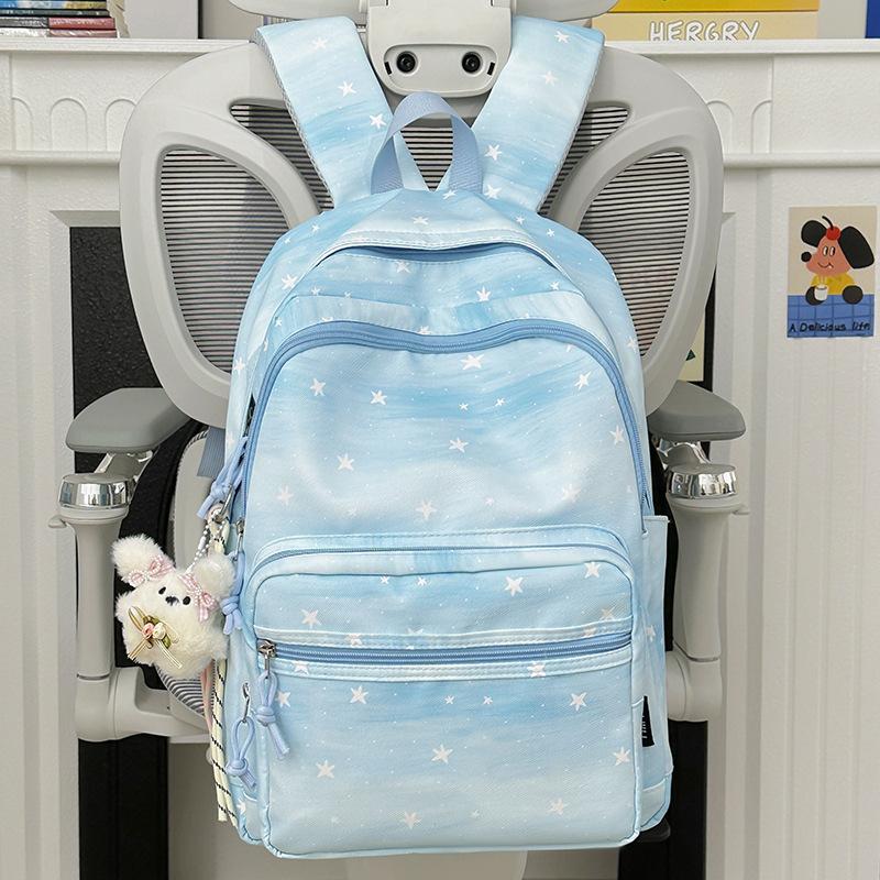 Schoolbag, Japanese Style INS Cartoon Star Backpack for Women, Large Capacity Collegiate Style Student Backpack, Cute Fashionable and Personalized
