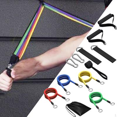 4 Resistance Loop Bands and Carry Bag Strength Training Equipment Door Anchor Workout with
