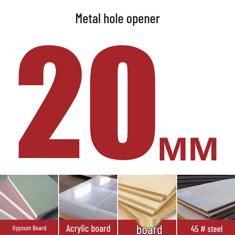 High-Speed Steel Bimetal Hole Puncher for Wood, Stainless Steel, and Plastic.