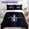 Mustang 3pcs Bedding Set Duvet Cover Closure Includes 1 Duvet Cover & 2 Pillowcases for All Seasons Bedroom Home Dorm Decor