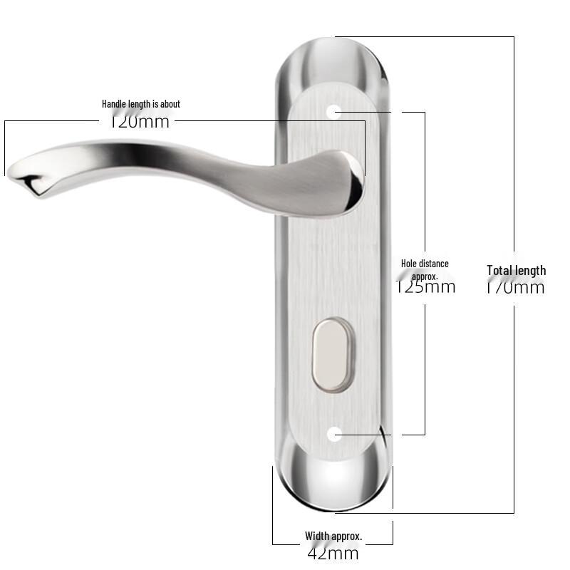 Hotun Keyless Bathroom Door Handle Lock