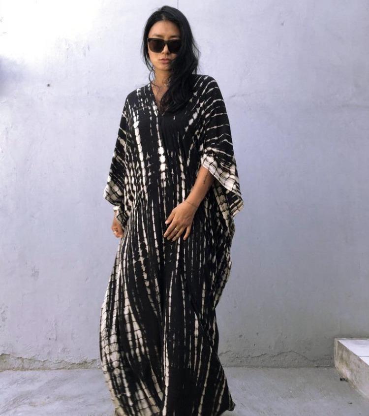 Quick Dry Large Size Beach Cover Up Loose European American Style Robe