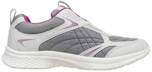 Spalding JIN 3820 Women's Lightweight Water-Repellent Walking Sneakers, Size 24.0 cm, Gray