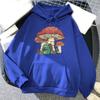 Süßer Pilzfrosch Aufdruck Kapuzenpullover Herren Hoodie