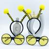 1set Cute Students Halloween Cartoon Bee Hairhoop & Sunglasses for Cosplay Party