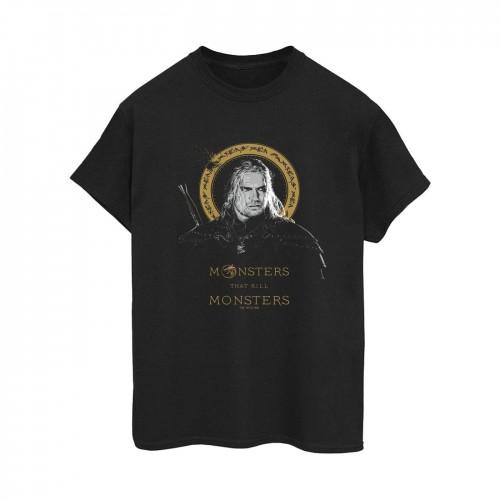 Netflix Womens/Ladies The Witcher Monsters Kill Monsters Cotton Boyfriend T-Shirt