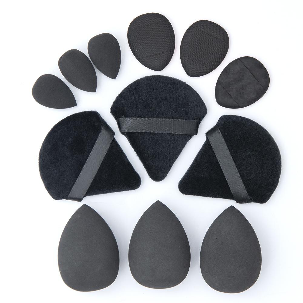 12pcs Facial Cleanser Can Be Reused, Made Of Soft And Skin Friendly Sponge Material Makeup Puff Mini Triangle Puff Plush Powder
