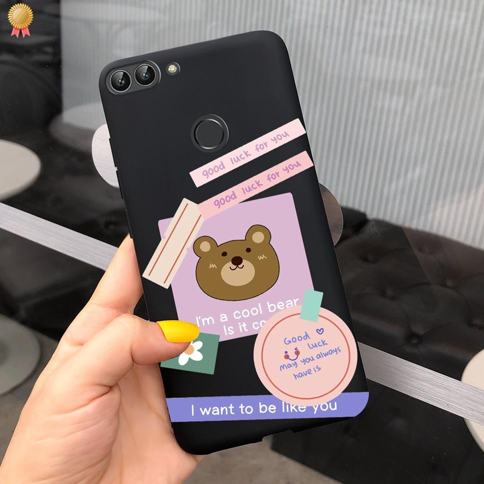 Für Huawei P Smart Hülle Niedliche Blume Schwarz Weiches TPU Silikon Bumper Hülle Für Huawei PSmart P Smart 2017 FIG-LX1 Handyhülle Funda