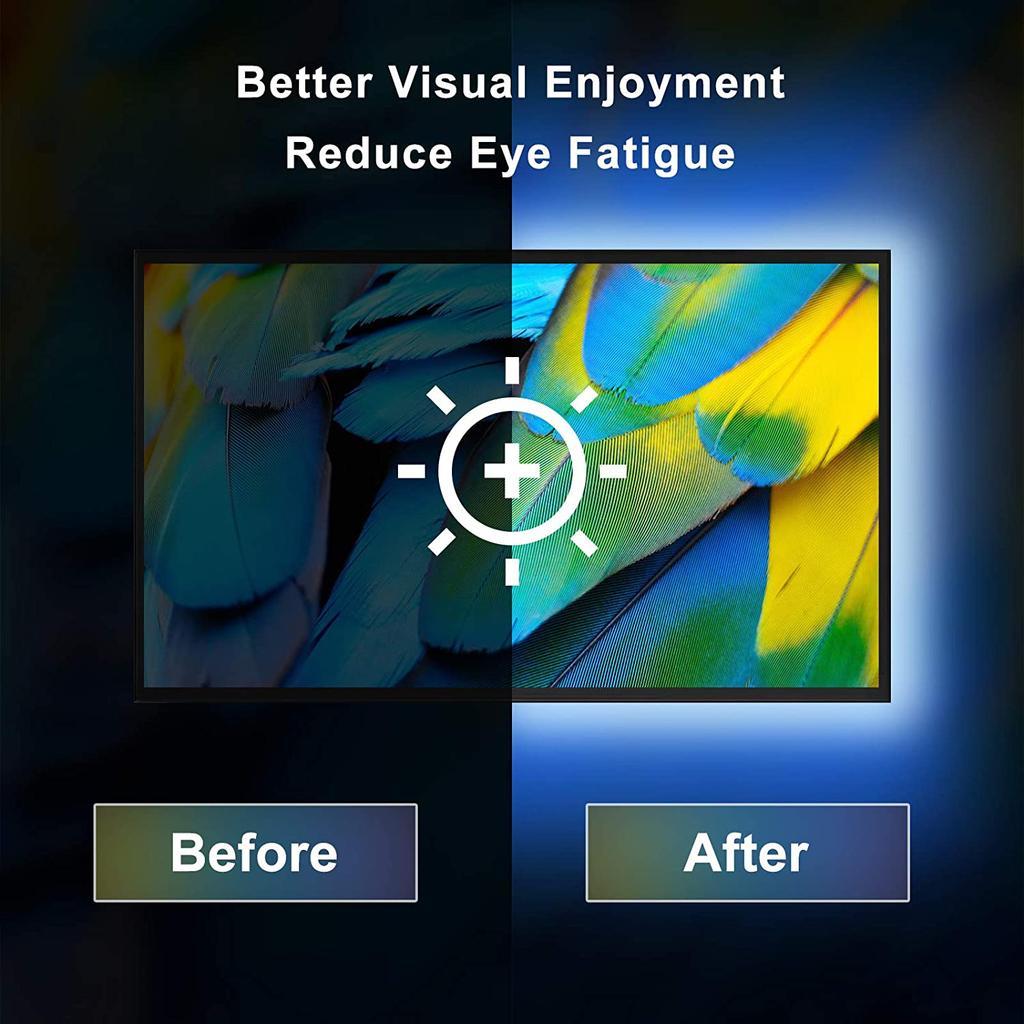 TV RGB Striplight with 3-Key Control USB 5V / Bluetooth TV Backlight Strip Home Party Decoration