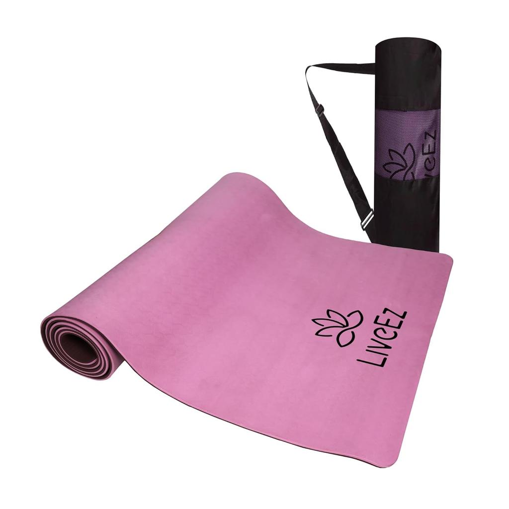 Premium Eco-Friendly Reversible TPE Yoga Mat for Men and Women.  (6mm)