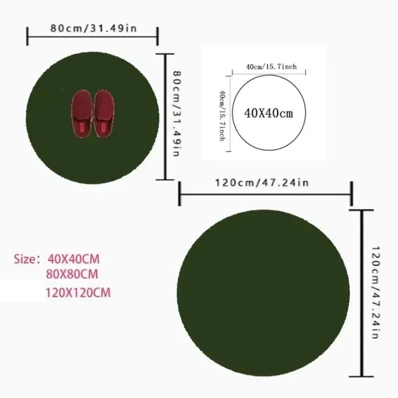 Circular Floor Mat Record Computer Chair Floor Mat Hanging Basket Carpet Living Room Coffee Table Mat Anti Slip Foot Mat Bedside