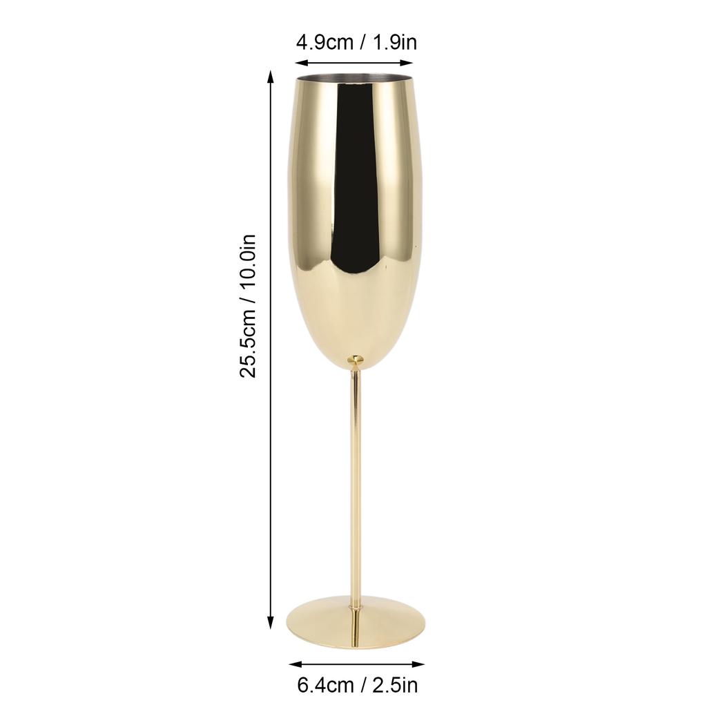 Metal Wine Goblet Stainless Steel Elegant High Hardness Widely Used Metal Wine Glass for Party Wedding Banquet