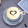 Stainless Steel Coffee Stencil Latte Cappuccino Decorating Stencils Cake Cookie Spray Paint Art Baking Mold For Barista Template