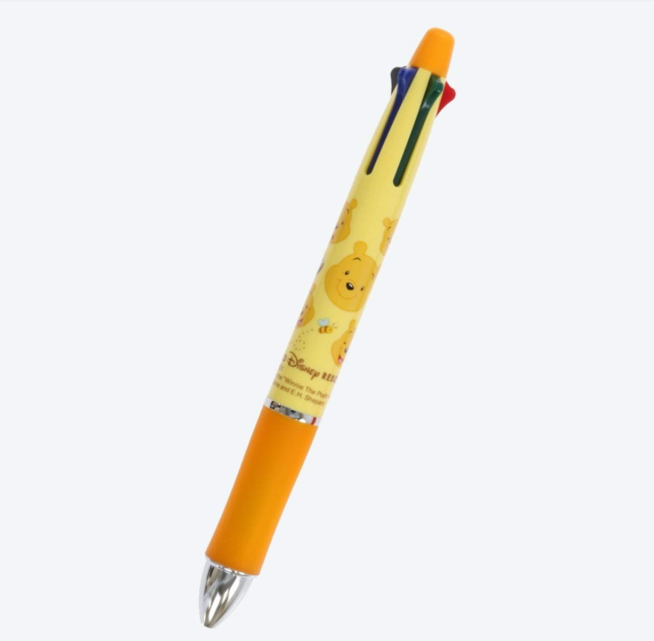 

Winnie the Pooh Mechanical Pencil Ballpoint Pen in 4 Colors Disney Resort Exclusive Stationery & (Black, Red, Blue, Green) (Face Pattern)