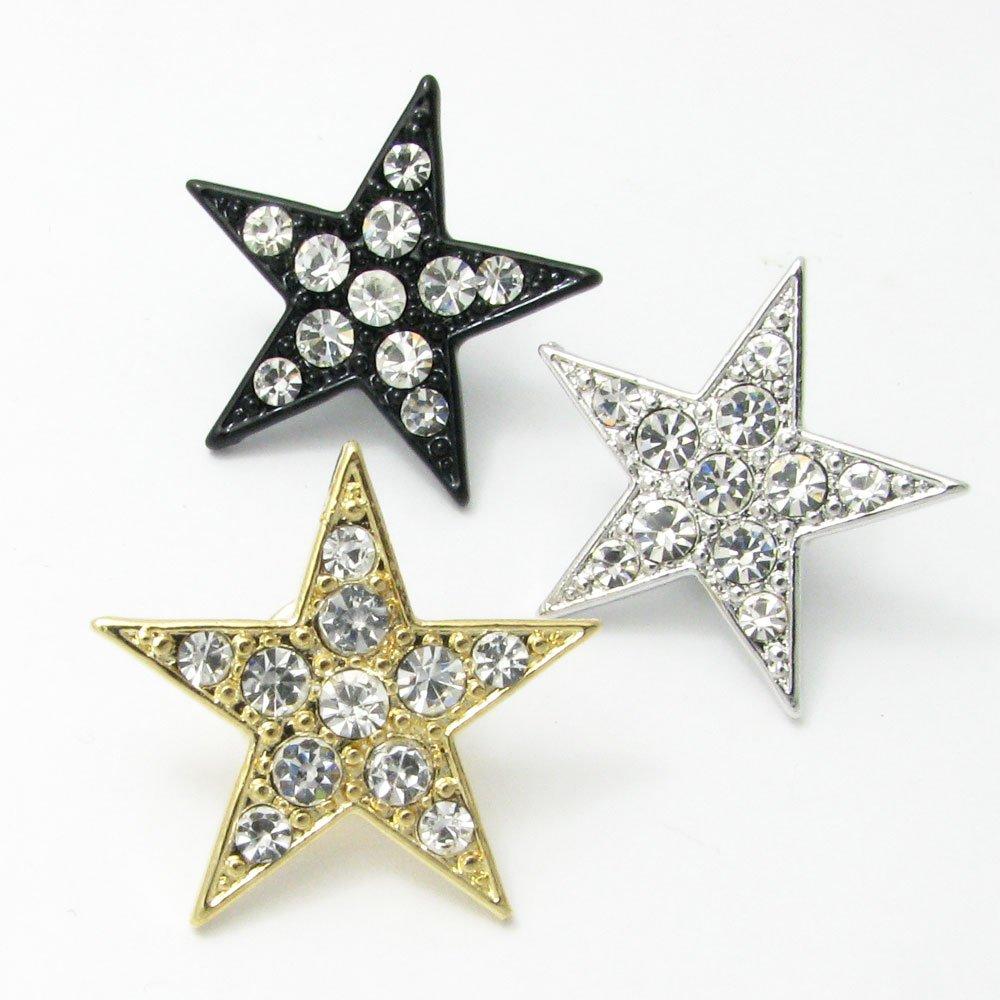 Sparkling Star/Pin Brooch/Star/Label Pin/KS34001 (Silver Color)