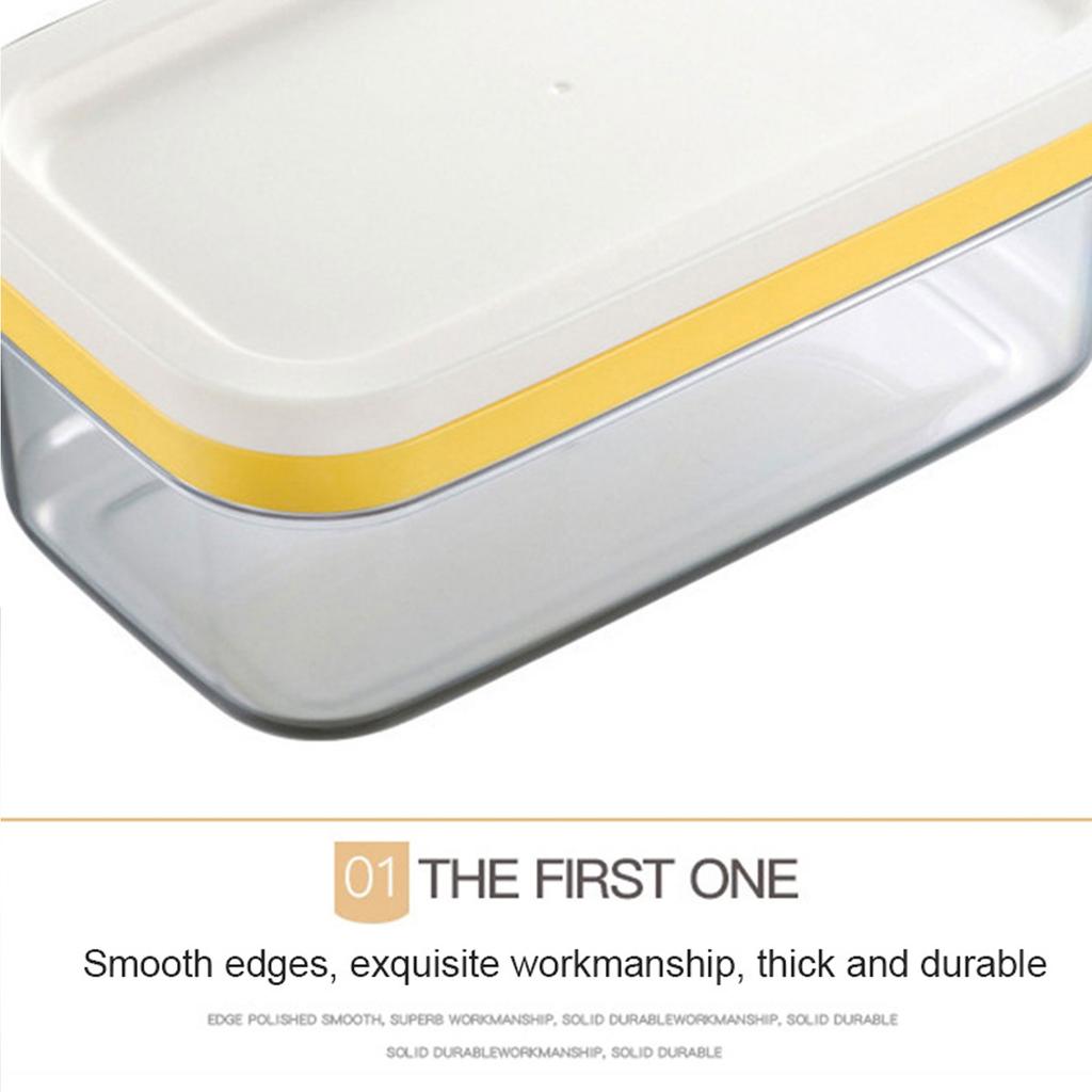 Butter Cheese Storage Box Airtight Food Container Rectangular Fresh Keeping Kitchen Organizer for Home Office Picnic