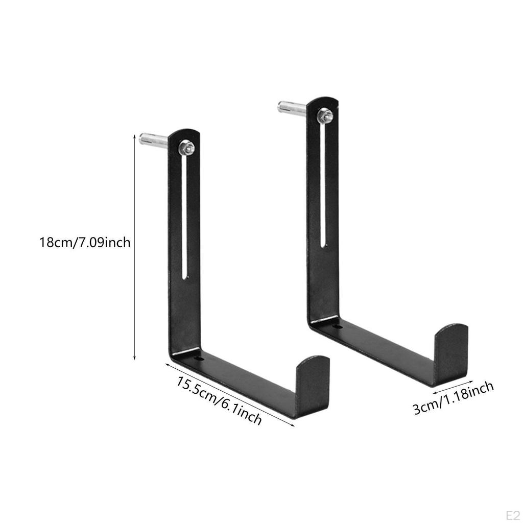 2 Stück Wandmontierte Pflanzkastenhalter Metallhaken Vielseitige Hängehalterung für Terrasse Garten