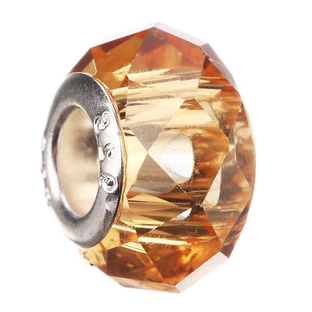 Daisy Flower Round Murano Glass Beads for Charm Bracelet Pendant DIY Jewelry