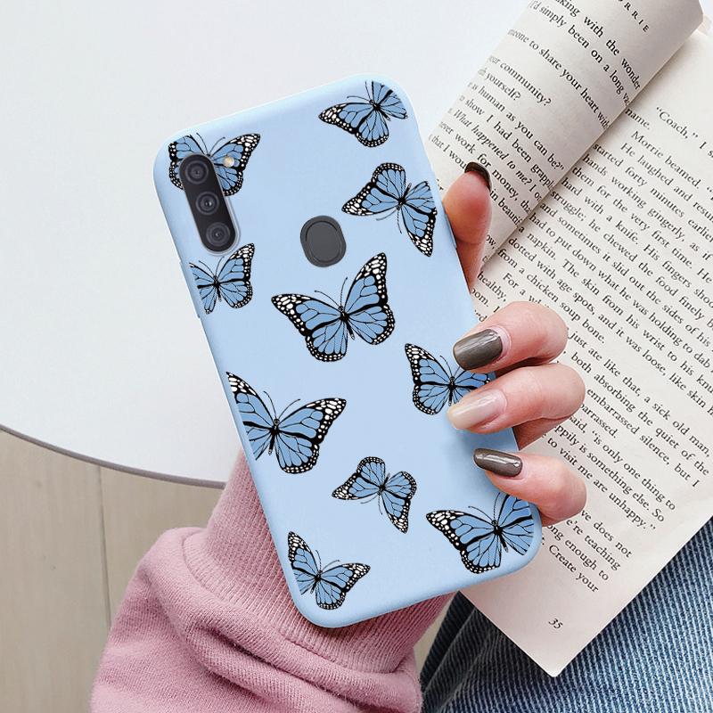 Soft Case For Samsung Galaxy A11 M11 Phone Cover Cute Flowers Butterfly Fundas TPU Coque For Samsung A11 A 11 M GalaxyA11 Bumper