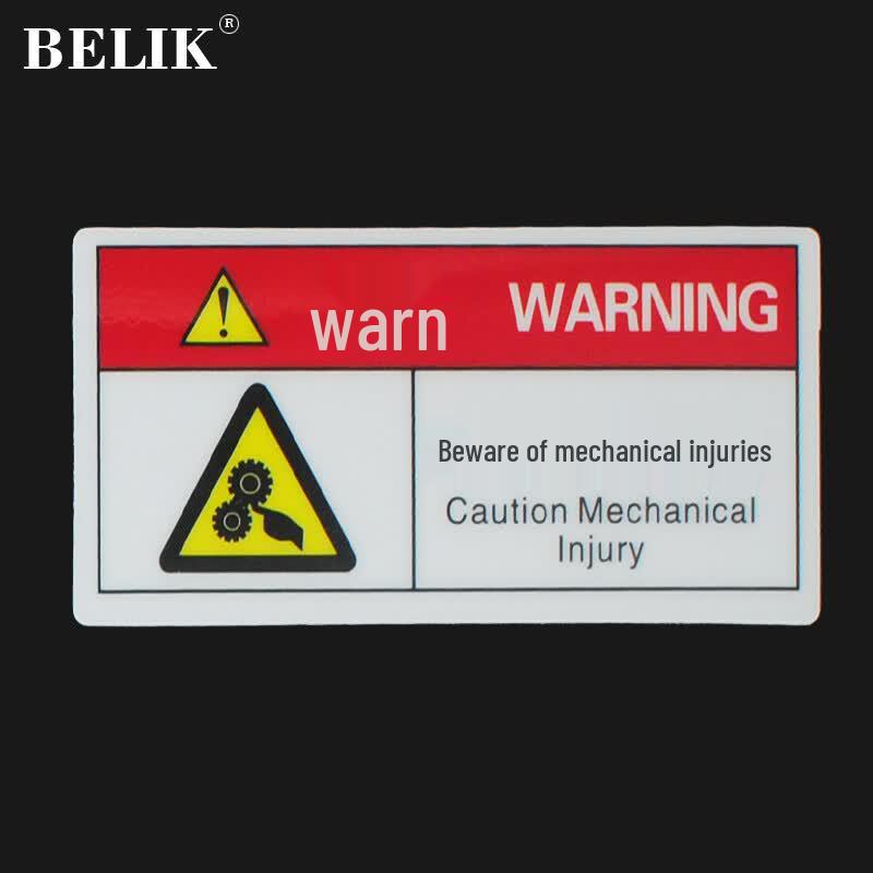 BELIK PVC Industrial Safety Warning Labels 10x5 cm