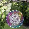 Floral Mandala Wind Chime Metal Dynamic Sculpture for Halloween Indoor Outdoor Courtyard Garden Decorations
